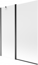 MEXEN - Flip vaňová zástena 1-krídlo 140 x 150 cm, dekor, čierna (894-140-101-70-30)