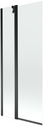 MEXEN - Flip vaňová zástena 1-krídlo 80 x 150 cm, transparent, čierna (894-080-101-70-00)