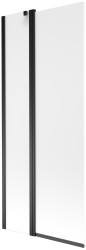 MEXEN - Flip vaňová zástena 1-krídlo 80 x 150, dekor, čierna (894-080-101-70-30)