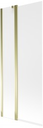 MEXEN - Flip vaňová zástena 1-krídlo 80x150 cm, dekor, zlato (894-080-101-50-30)
