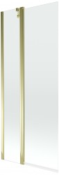 MEXEN - Flip vaňová zástena 1-krídlo 80x150 cm, transparent, zlato (894-080-101-50-00)