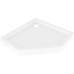 MEXEN - Flow+ päťboká sprchová vanička 80 x 80, biela lesk (46P108080H)