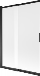 MEXEN - Fox 2-krídla posuvná vaňová zástena 120 x 150, dekor, čierna (891-120-002-70-30)