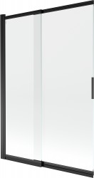 MEXEN - Fox 2-krídla posuvná vaňová zástena 120 x 150, transparent, čierna (891-120-002-70-00)