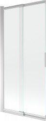 MEXEN - Fox 2-krídla posuvná vaňová zástena 85 x 150, dekor, chróm (891-085-002-01-30)