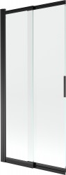 MEXEN - Fox 2-krídla posuvná vaňová zástena 85 x 150, transparent, čierna (891-085-002-70-00)