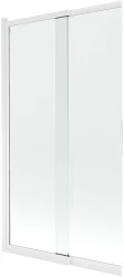 MEXEN - Fox vaňová zástena 2-krídlová posuvná 100 x 150, transparent, biela (891-100-002-20-00)