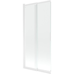 MEXEN - Fox vaňová zástena 2-krídlová posuvná 85 x 150, transparent, biela (891-085-002-20-00)