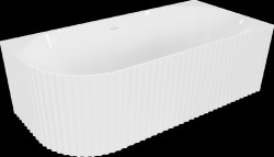 MEXEN - Gia voľne stojaca rohová vaňa reliéf pravá 150 x 75, biela mat bez krytky prepadu a zátky (52701507501P-SS)