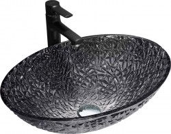 MEXEN - Goa sklenené umývadlo 50x36, čierna (24085070)