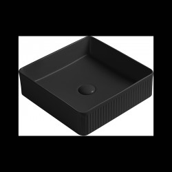 MEXEN - Grovo umývadlo na dosku reliéf 41 x 41, čierna mat (22304185)