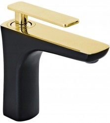 MEXEN - Indus umývadlová batéria, čierna / zlatá (744600-75)