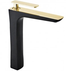 MEXEN - Indus umývadlová batéria vysoká, čierna / zlatá (744610-75)
