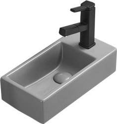 MEXEN - Inez umývadlo na dosku ľavé 40x20, sivá mat (21484061L)