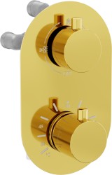 MEXEN - Kai termostatiská batérie sprcha / vaňa 3 výstupy, zlatá (77602-50)