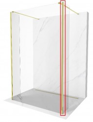 MEXEN - KIOTO spojovací profil WALK-IN pre prídavné steny 8mm ružové zlato (800-05-60)