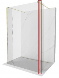 MEXEN - KIOTO spojovací profil WALK-IN pre prídavné steny 8mm zlatá (800-05-50)