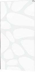 MEXEN - KIOTO walk-in 100x200 cm 8mm biela vlna samostatné sklo (800-100-000-00-97)