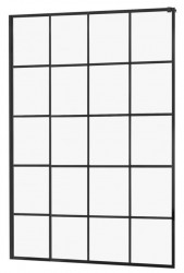 MEXEN - KIOTO walk-in 160x200 cm 8mm černé vzor samostatné sklo (800-160-000-00-77)