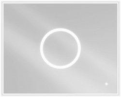 MEXEN - Koga zrkadlo s osvetlením 100 x 80 cm, LED 600 (9821-100-080-611-00)