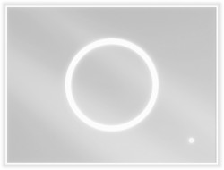 MEXEN - Koga zrkadlo s osvetlením 80 x 60 cm, LED 600 (9821-080-060-611-00)