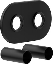 MEXEN - Krycia rozeta pre pripojenie radiátora, čierna (W905-000-70)