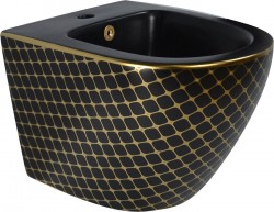 MEXEN - Lena bidet, čierna/zlatá vzor (35224879)