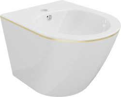 MEXEN - Lena bidet závesný, biela/zlatá linka (35224805)