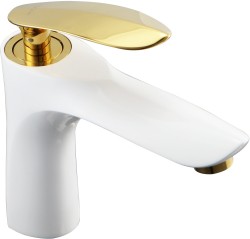MEXEN - Lily umývadlová batéria biela / zlatá (73600-25)