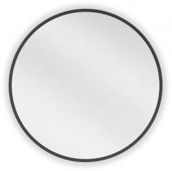 MEXEN - Loft zrkadlo 30 cm, čierny rám (9850-030-030-000-70)