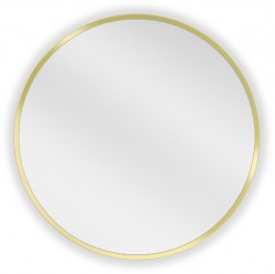 MEXEN - Loft zrkadlo 30 cm, zlatý rám (9850-030-030-000-50)