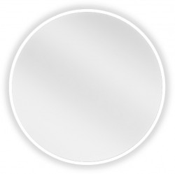 MEXEN - Loft zrkadlo 40 cm, biely rám (9850-040-040-000-20)