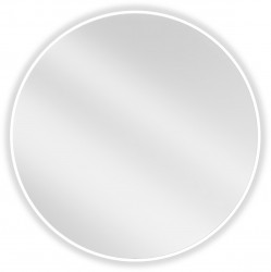 MEXEN - Loft zrkadlo 80 cm, biely rám (9850-080-080-000-20)