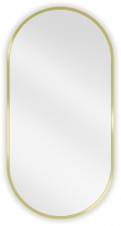 MEXEN - Loft zrkadlo 80 x 40, zlatý rám (9851-080-040-000-50)
