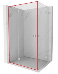 MEXEN - LUNAR (M+D) sklo 120x200 cm 8 mm, transparentné, ľavé (834-120-000-00-00-L)