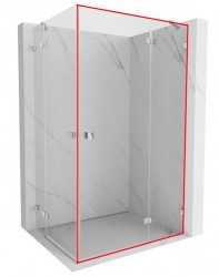 MEXEN - LUNAR (M+D) sklo 120x200 cm 8 mm, transparentné, pravé (834-120-000-00-00-P)