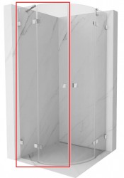 MEXEN - LUNAR (M+L) sklo 70x200 cm 8 mm, štvrťkruh, transparentný, ľavá (833-070-000-00-00-L)