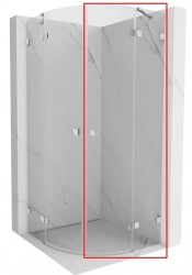 MEXEN - LUNAR (M+L) sklo 80x200 cm 8 mm, štvrťkruh, transparentné, pravé (833-080-000-00-00-P)