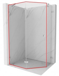 MEXEN - LUNAR (M+L) sklo 90x200 cm 8 mm, transparentné, ľavá (831-090-000-00-00-L)