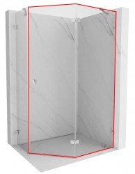 MEXEN - LUNAR (M+L) sklo 90x200 cm 8 mm, transparentné, pravé (831-090-000-00-00-P)