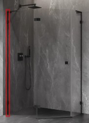 MEXEN - LUNAR nástenná lišta 200 cm 1 ks, čierna (830-00-70)