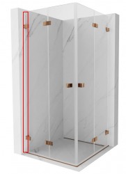 MEXEN - LUNAR nástenná lišta 200 cm 1 ks, pre 832 836 pre sklo 6 mm ružové zlato (830-14-60)