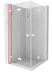 MEXEN - LUNAR nástenná lišta 200 cm 1 ks, pre 832 836 pre sklo 6mm biela (830-14-20)