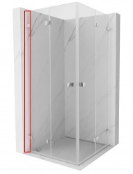 MEXEN - LUNAR nástenná lišta 200 cm 1 ks, pre 832 836 pre sklo 6mm chróm (830-14-01)