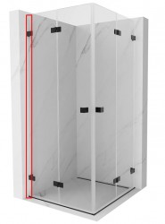 MEXEN - LUNAR nástenná lišta 200 cm 1 ks, pre 832 836 pre sklo 6mm čierna (830-14-70)