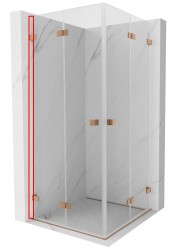 MEXEN - LUNAR nástenná lišta 200 cm 1 ks, pre 832 836 pre sklo 6mm meď kartáčovaná (830-14-65)