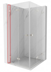 MEXEN - LUNAR nástenná lišta 200 cm 1 ks, pre 832 836 pre sklo 6mm nikel kefovaná (830-14-97)