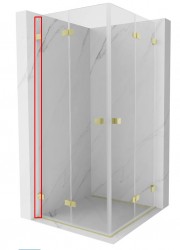 MEXEN - LUNAR nástenná lišta 200 cm 1 ks, pre 832 836 pre sklo 6mm zlatá kartáčovaná (830-14-55)