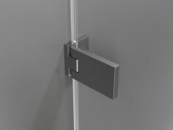 MEXEN - LUNAR nástenné pánty ľavá 2 ks grafit kartáčovaná (830-06-66-L)