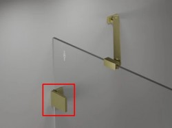 MEXEN - LUNAR nástenný držiak s krytkou /2 kusy/, zlato kartáčovaná (830-04-55)